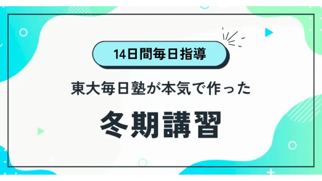 2113 東大毎日塾 2026 冬期講習
