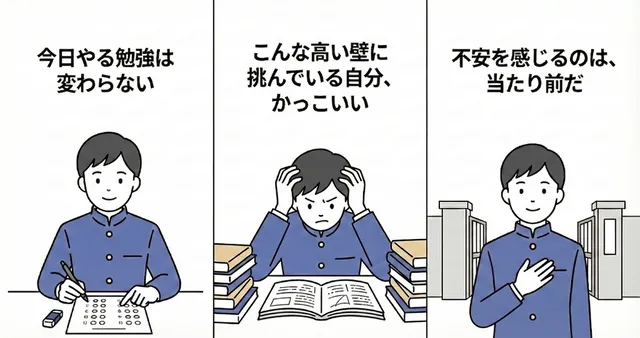 受験直前期の不安を消す3つの思考の型_志望校を変えない場合