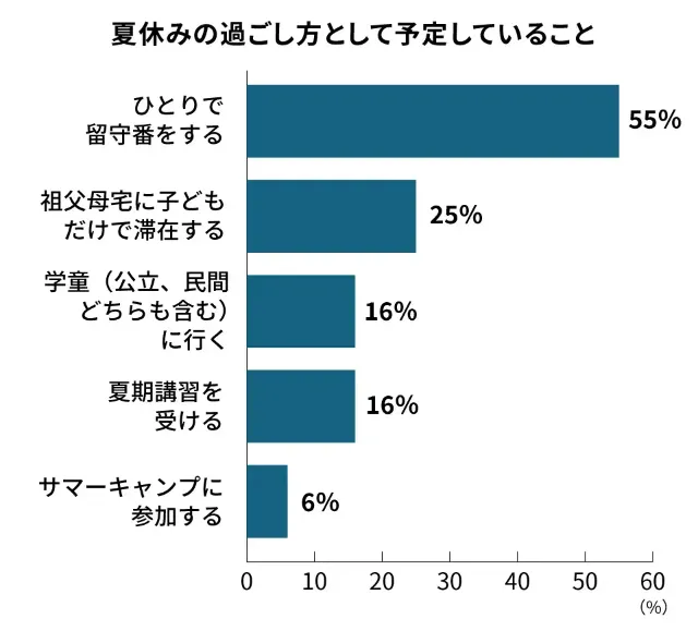 小学生の夏休みの過ごし方の実態