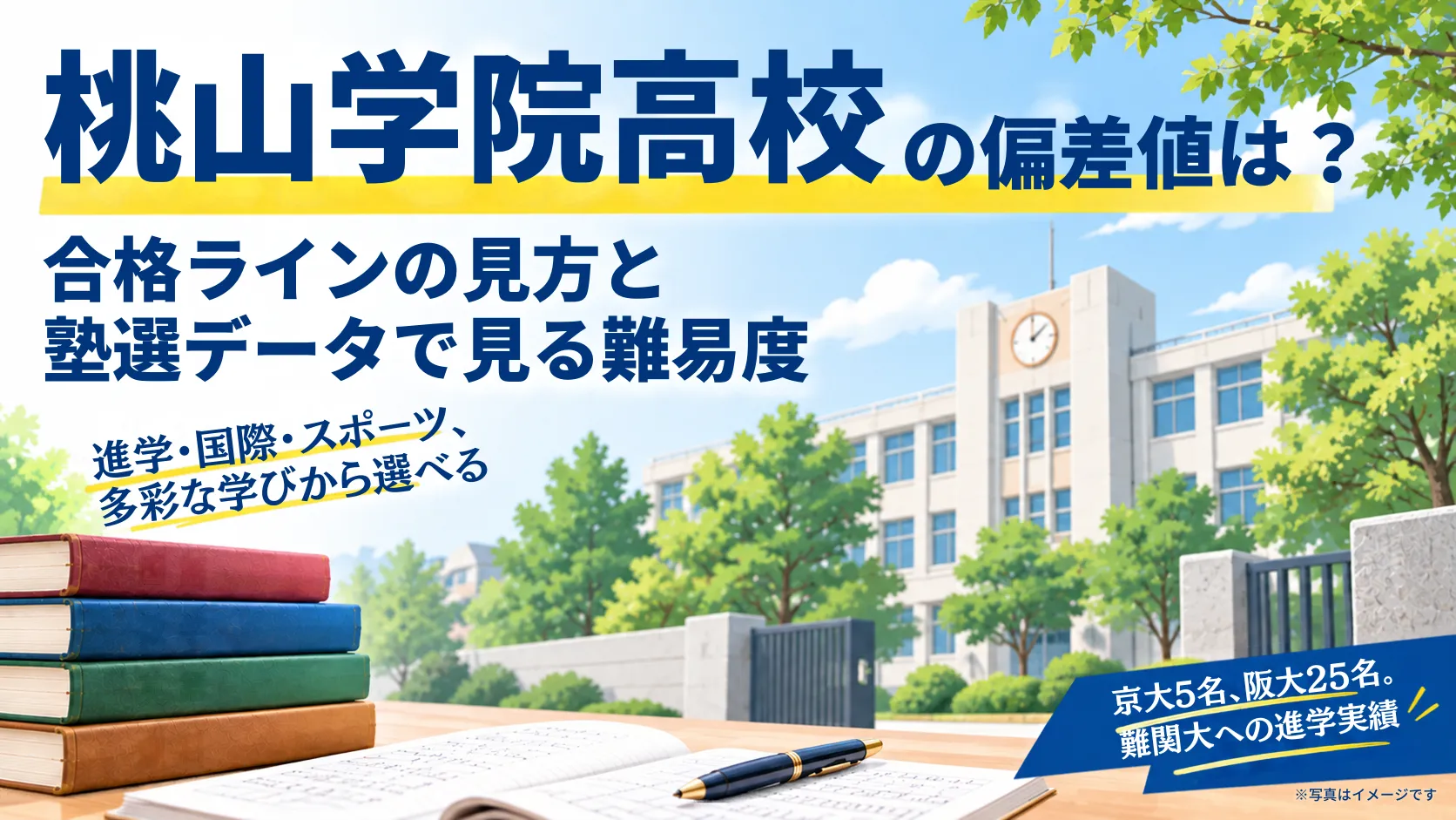 桃山学院高校の偏差値は？合格ラインの見方と塾選データで見る難易度