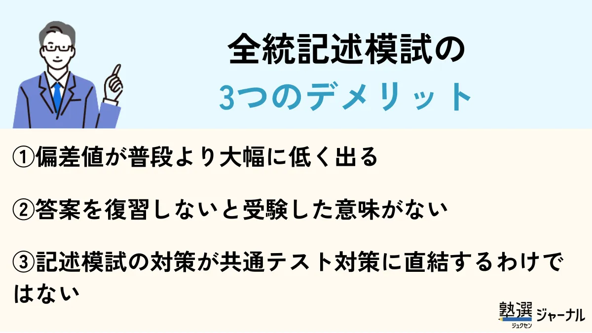 全統記述模試のデメリット