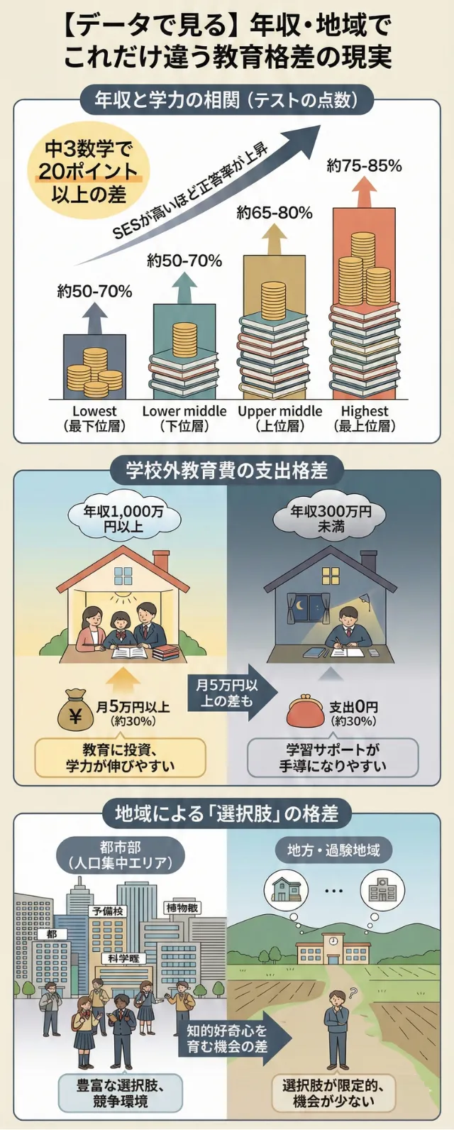 図解データ_世帯年収と居住地域による二大格差