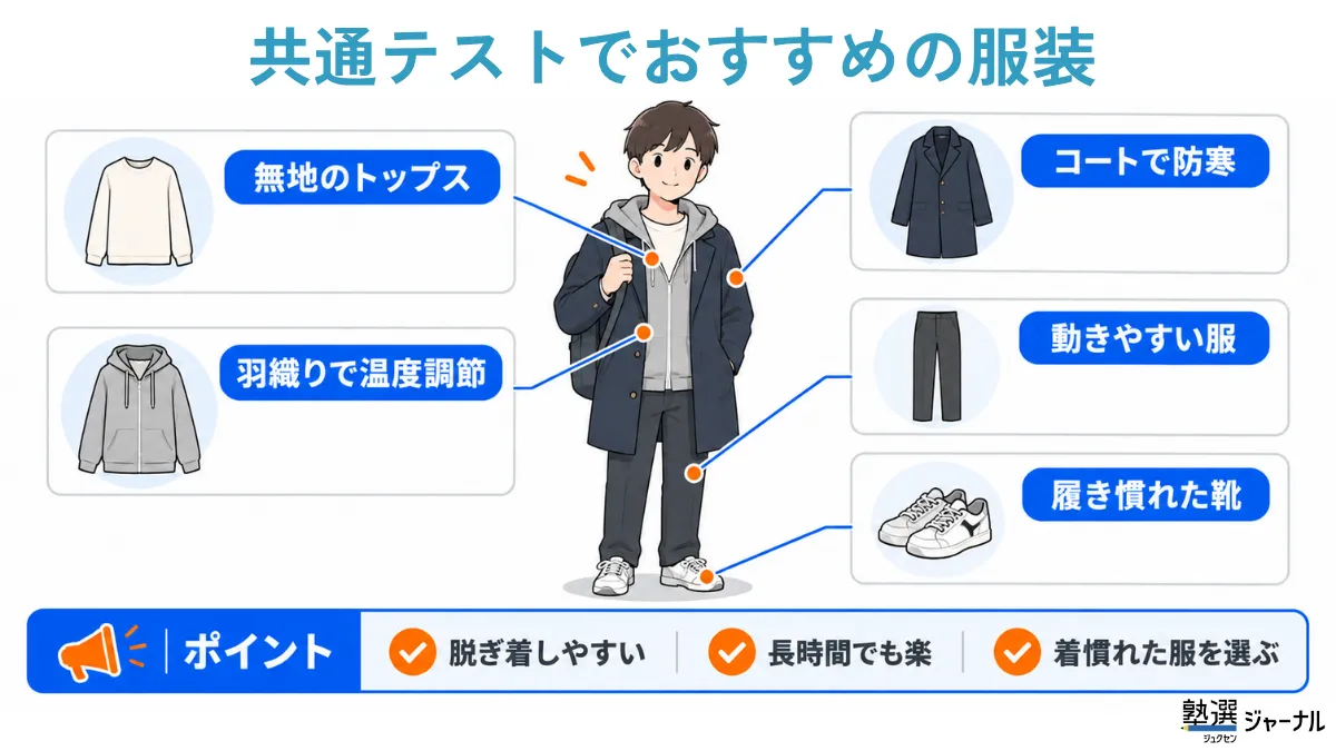 共通テストでおすすめの服装