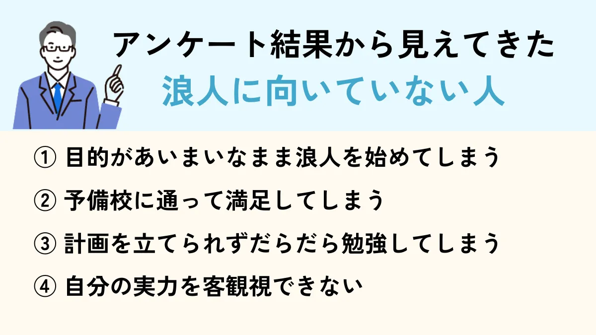 浪人に向いていない人
