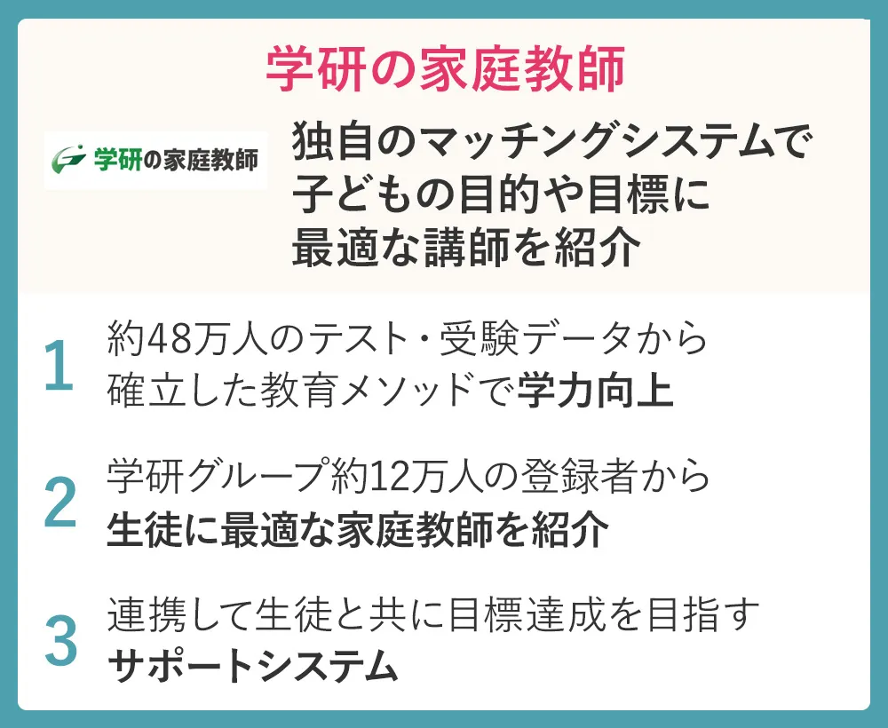 学研の家庭教師とは？