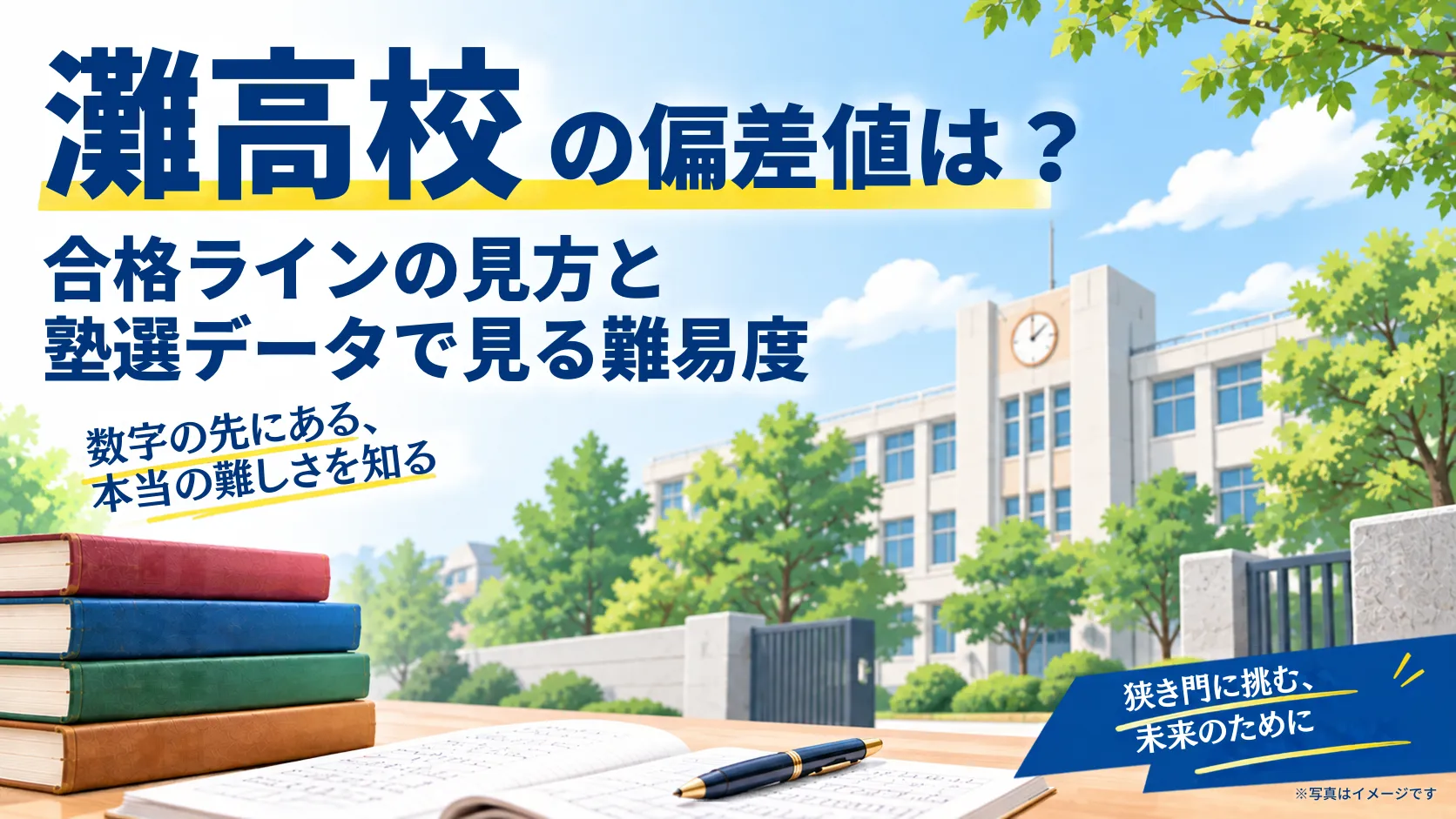 灘高校の偏差値は？合格ラインの見方と塾選データで見る難易度