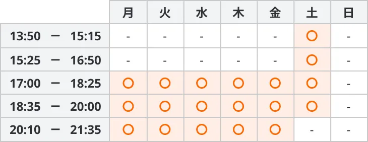 9236 サクラコベツ 時間割表_全コース共通