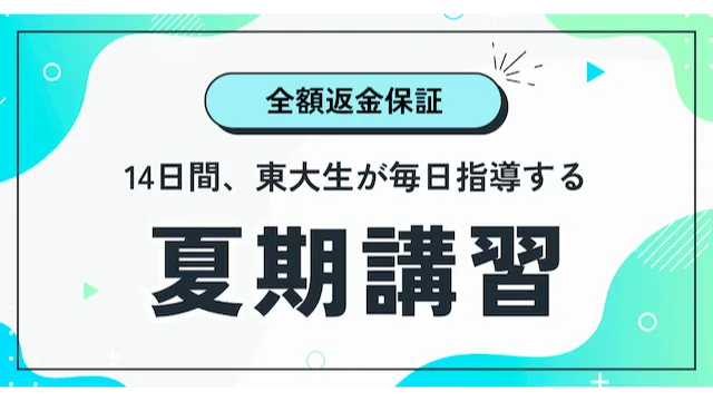 2113 東大毎日塾 夏期講習2026
