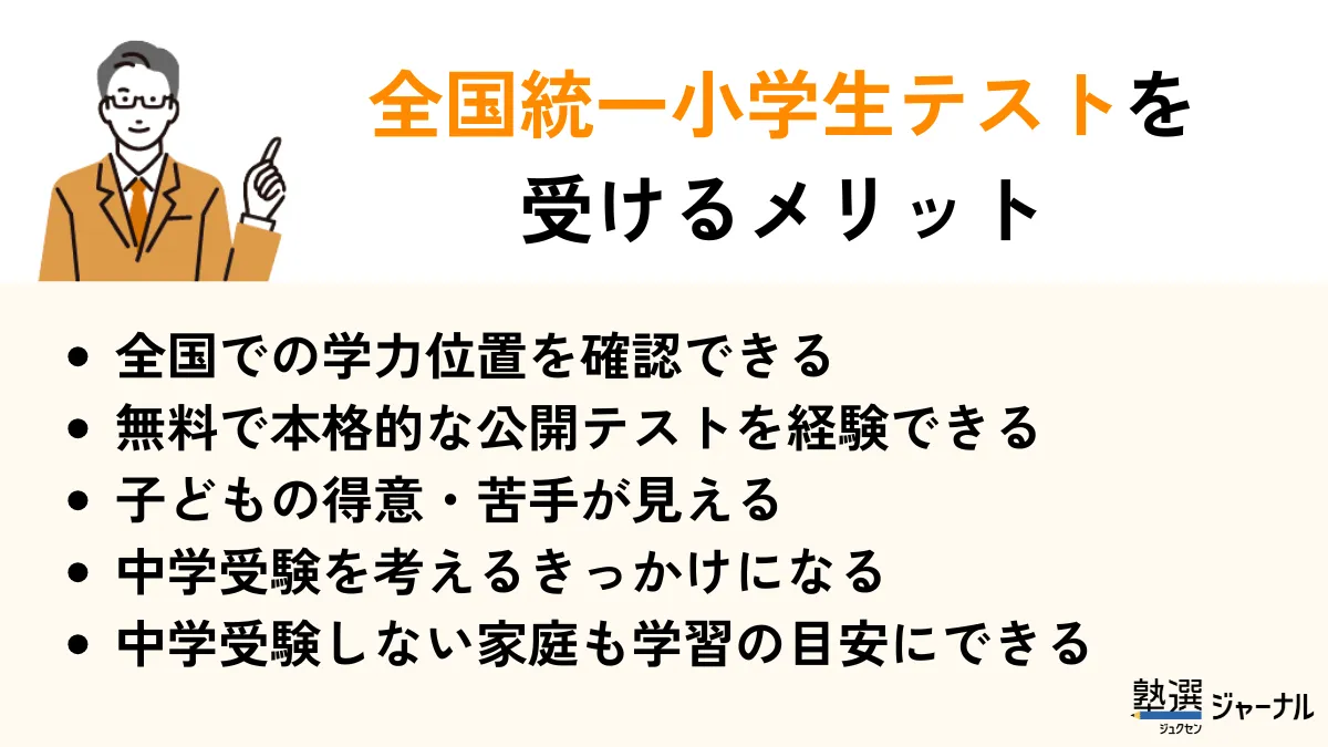 全国統一小学生テストを受験するメリット