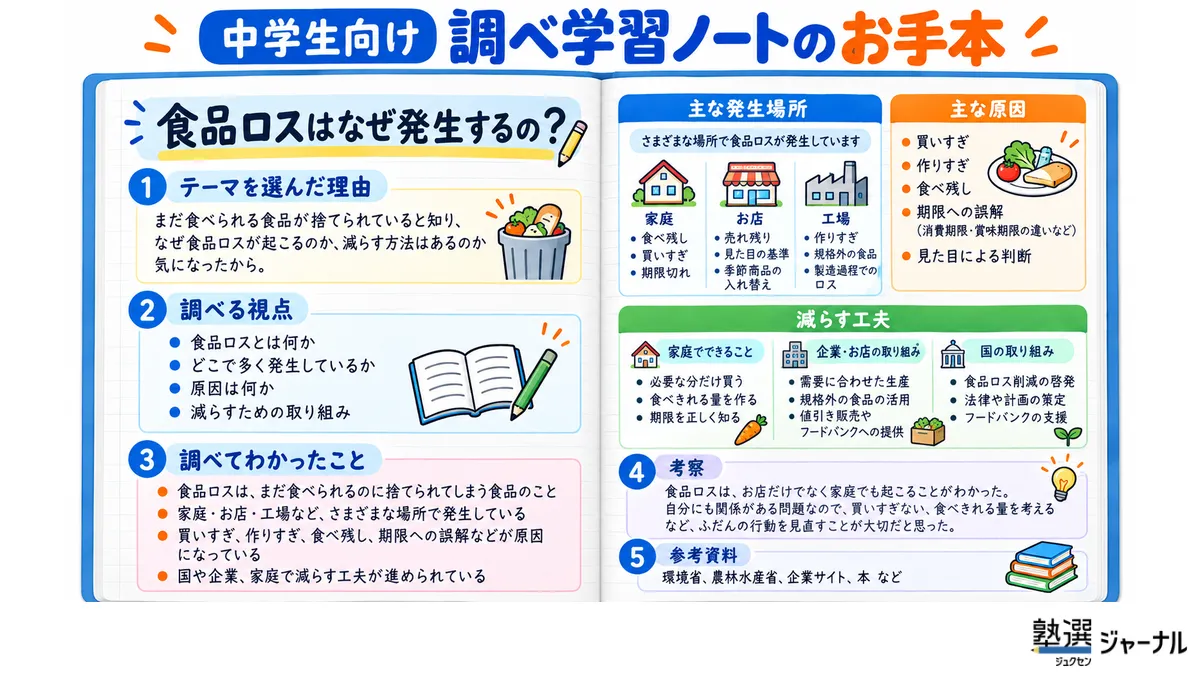 中学生調べ学習のお手本