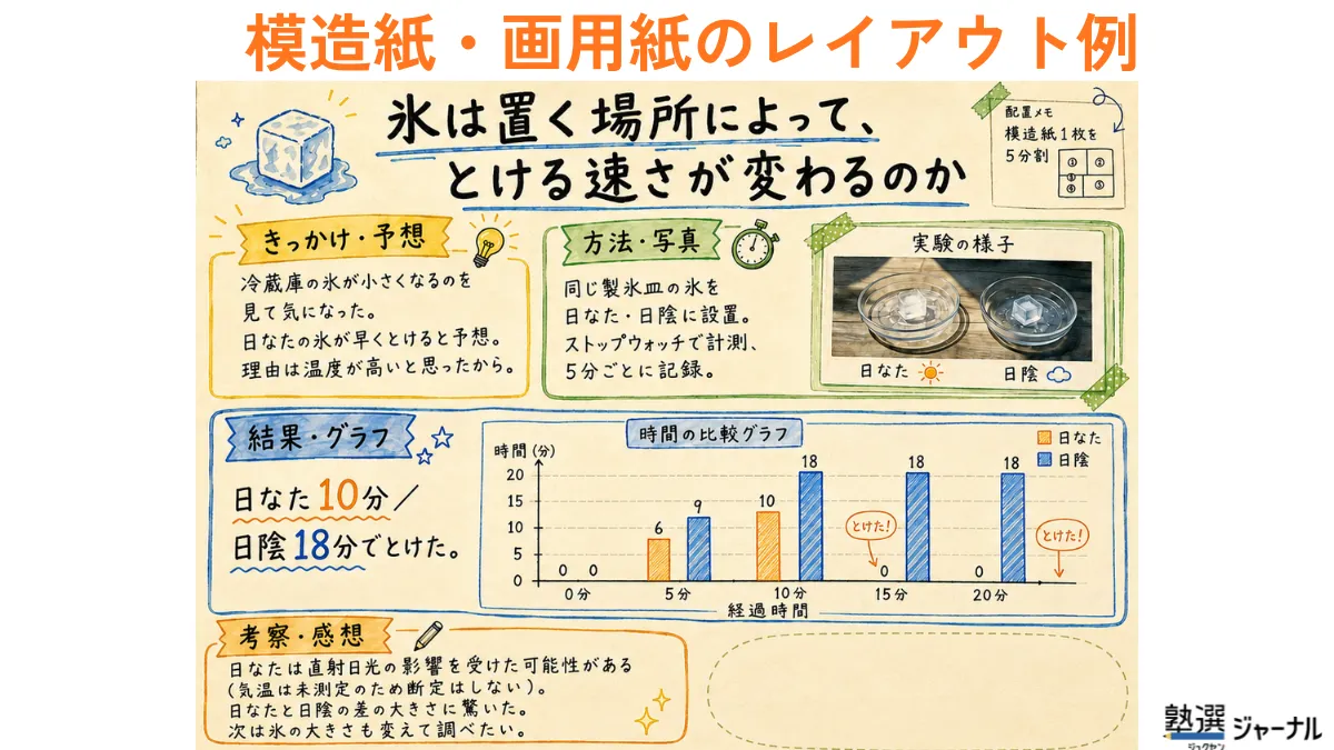 模造紙・画用紙のレイアウト例