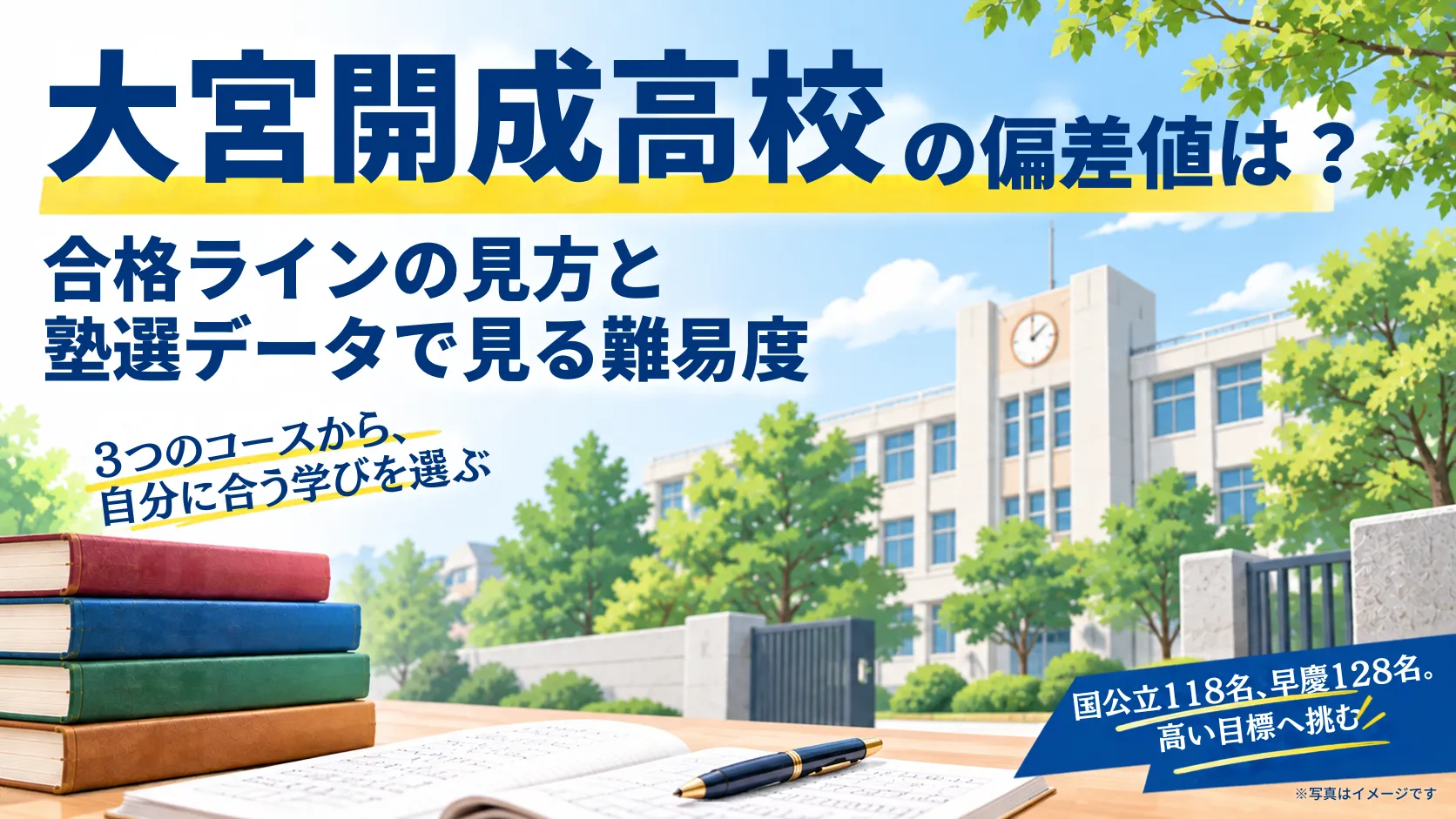 大宮開成高校の偏差値は？合格ラインの見方と塾選データで見る難易度