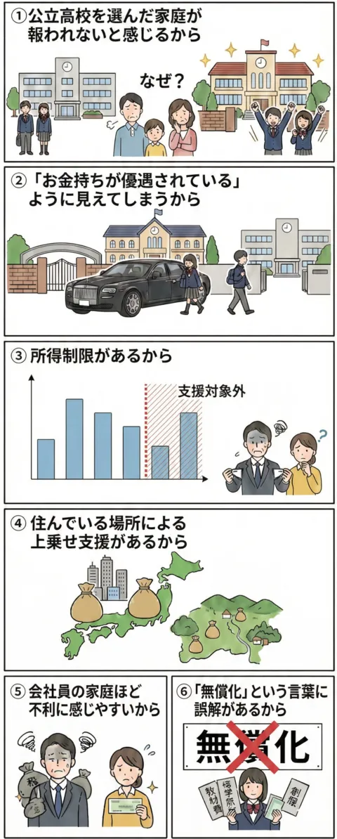 私立高校無償化が「ずるい」と言われる6つの理由_図解