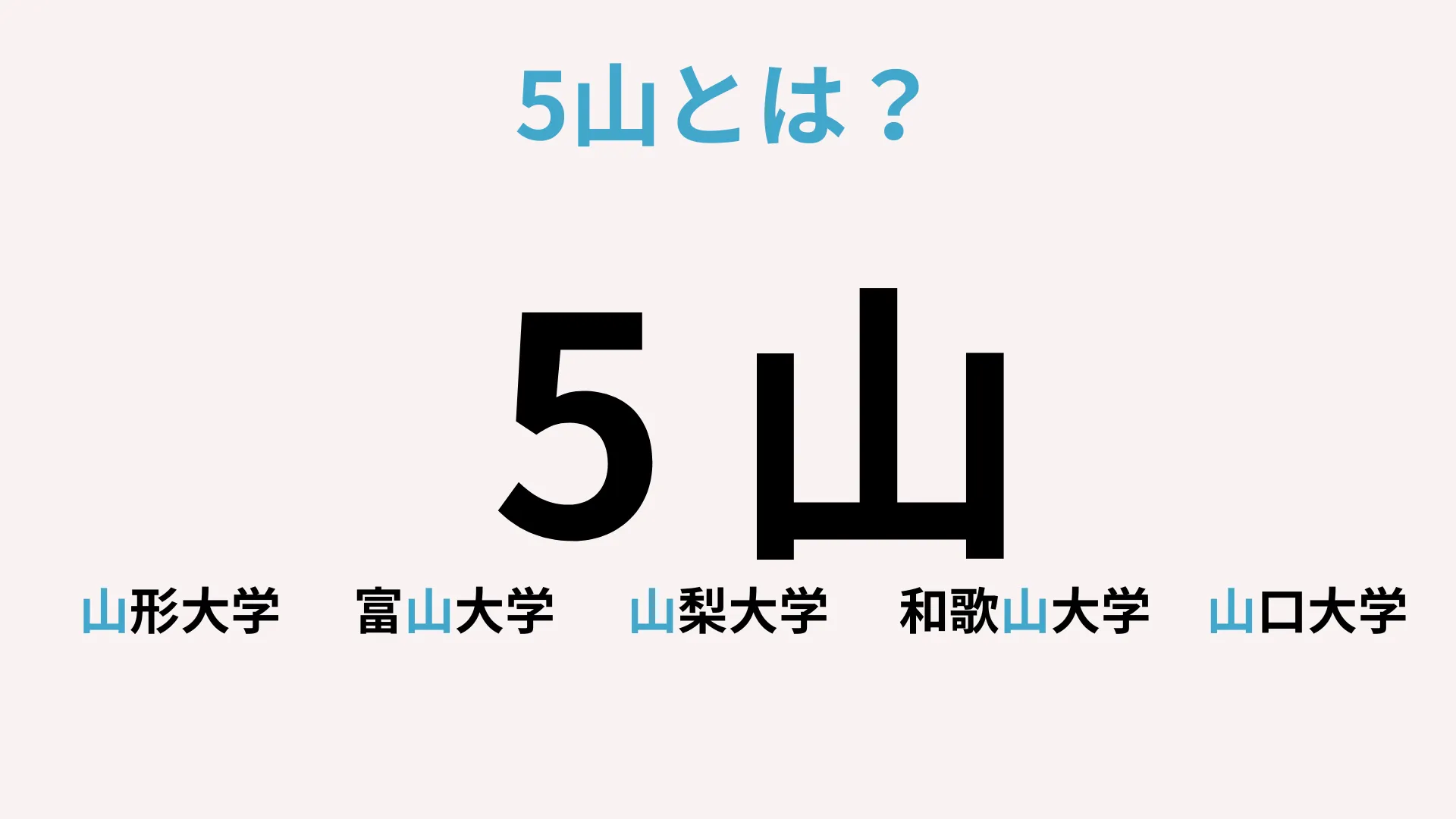 5山とは？