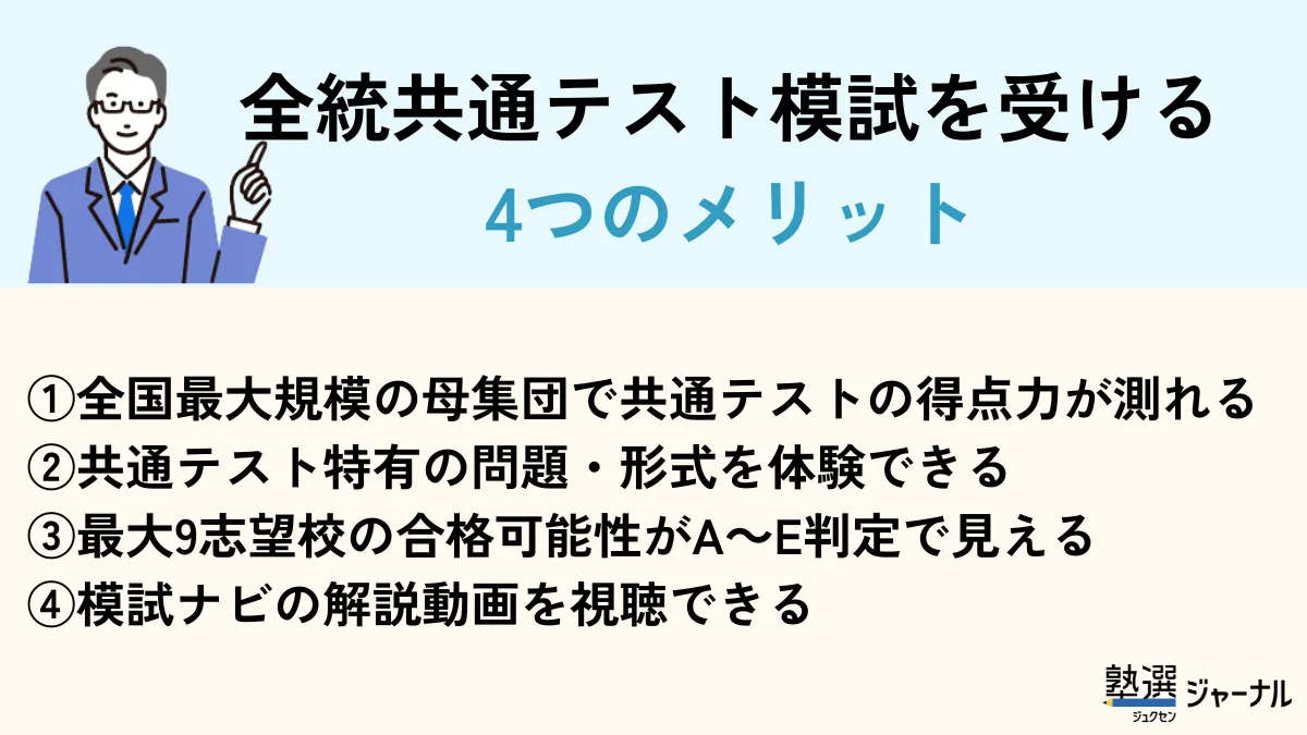 全統共通テスト模試を受けるメリット