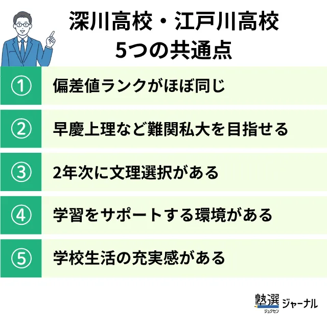 深川高校・江戸川高校の5つの共通点
