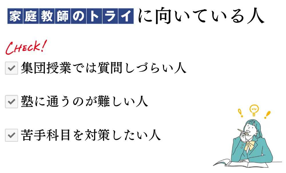 家庭教師のトライに向いている人