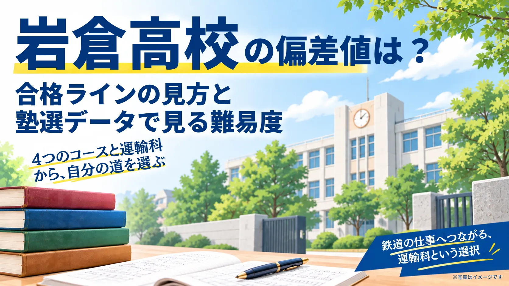 岩倉高校の偏差値は？Vもぎで見るコース別難易度と塾選データ
