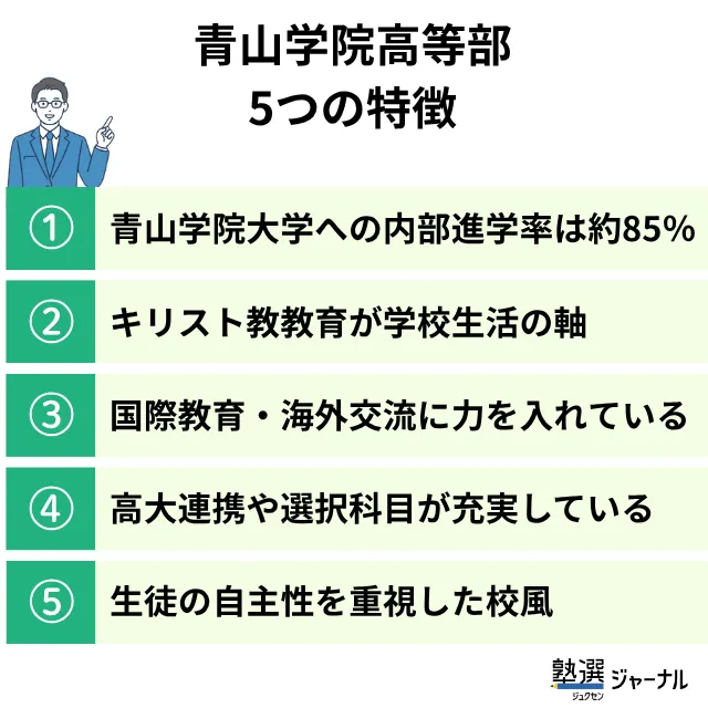 青山学院高等部の5つの特徴