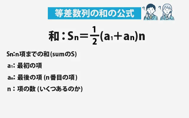 等差数列の和の公式 01