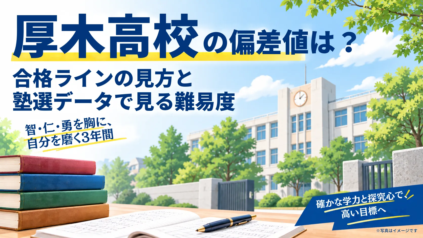 厚木高校の偏差値は？合格ラインの見方と塾選データで見る難易度