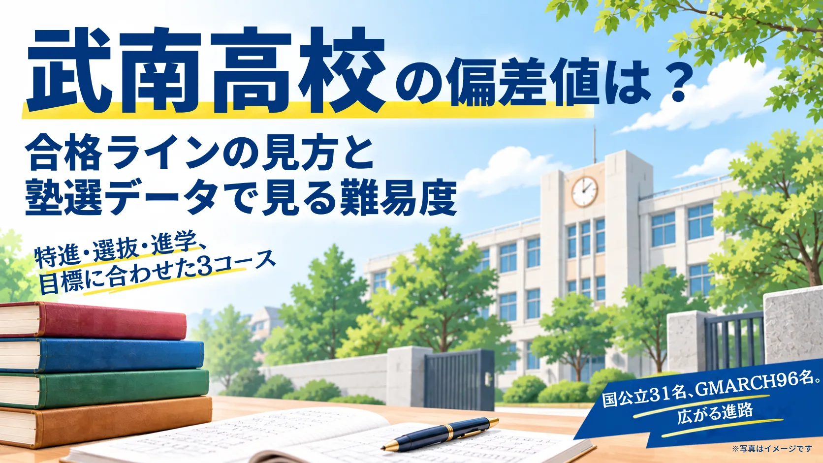 武南高校の偏差値は？Vもぎの合格目安と塾選データで見る難易度