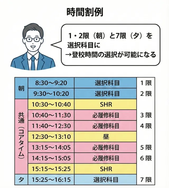 都立高校における新たな受入環境充実校の設置_時間割例